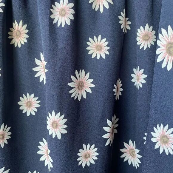 Lush Sunflower Ruffle Mini Dress Navy blue Size Small - Picture 6 of 8